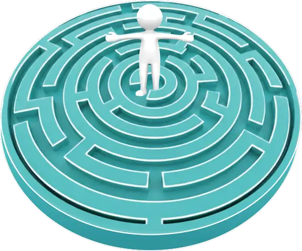 Pszichológiai Pillér – Út a belső rendhez Lélekélettan Kulcsok Mentorprogram BPSS modell pszichológiai pillére: egy labirintus közepén álló alak, amely a belső útkeresést, a mentális folyamatokat és az érzelmi elakadások feloldását szimbolizálja.