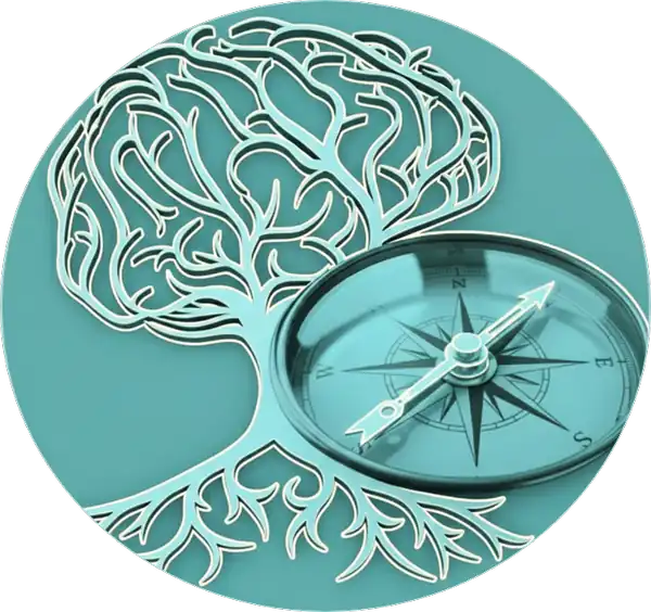 Spirituális Pillér – A belső iránytű ereje Lélekélettan Kulcsok Mentorprogram BPSS modell spirituális pillére: agy formájú életfa és egy iránytű, amely a belső értékrendet, az élet értelmének keresését és a mentális mélyalkalmazkodás belső iránytűjét szimbolizálja.